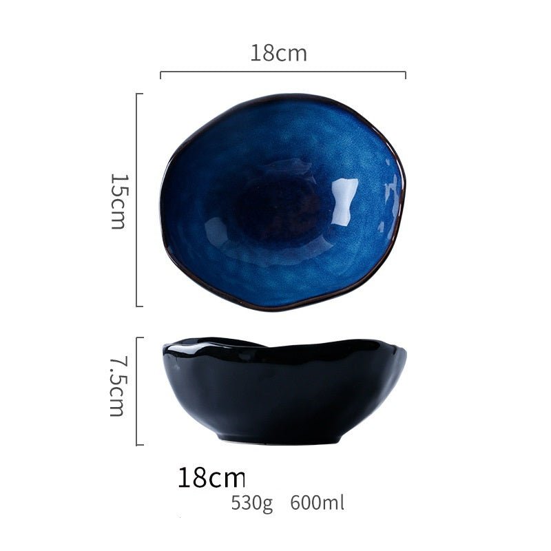 Western Dishes Household Ceramic Irregular Flat Plates - Hearth & Lume