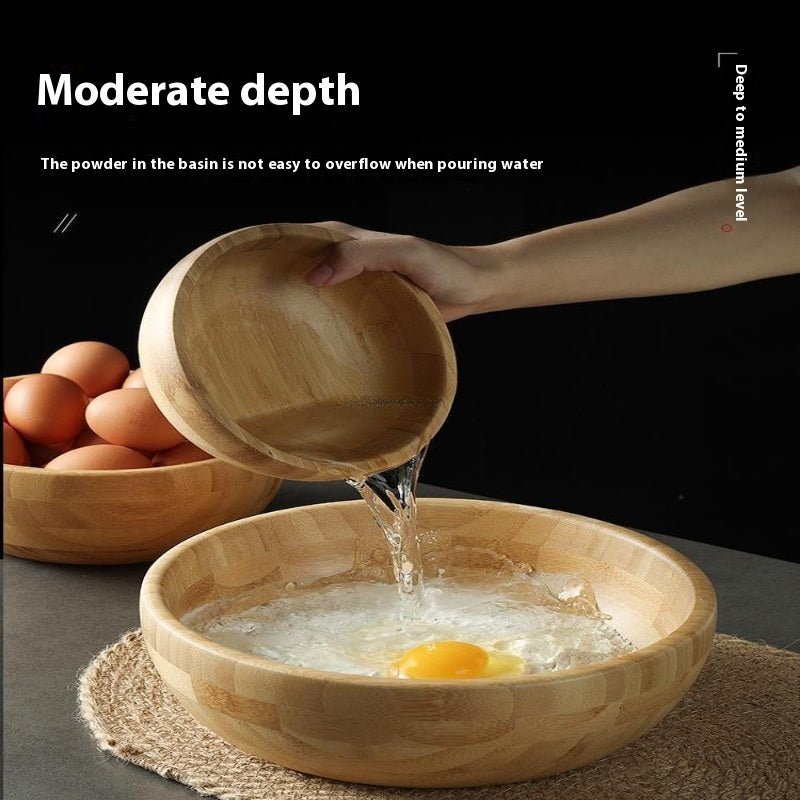 Wooden Dough Basin Thick Bamboo Bowl - Hearth & Lume
