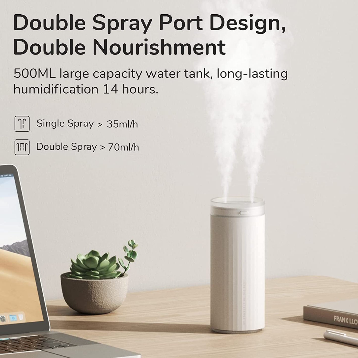 Small Humidifiers 500ml Desk Humidifier Night Light - Hearth & Lume