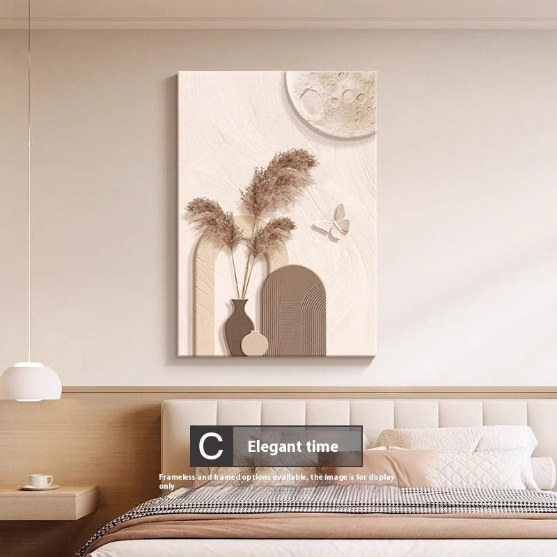 Decorative Painting Cream Style Abstract Line Character Mural - Hearth & Lume