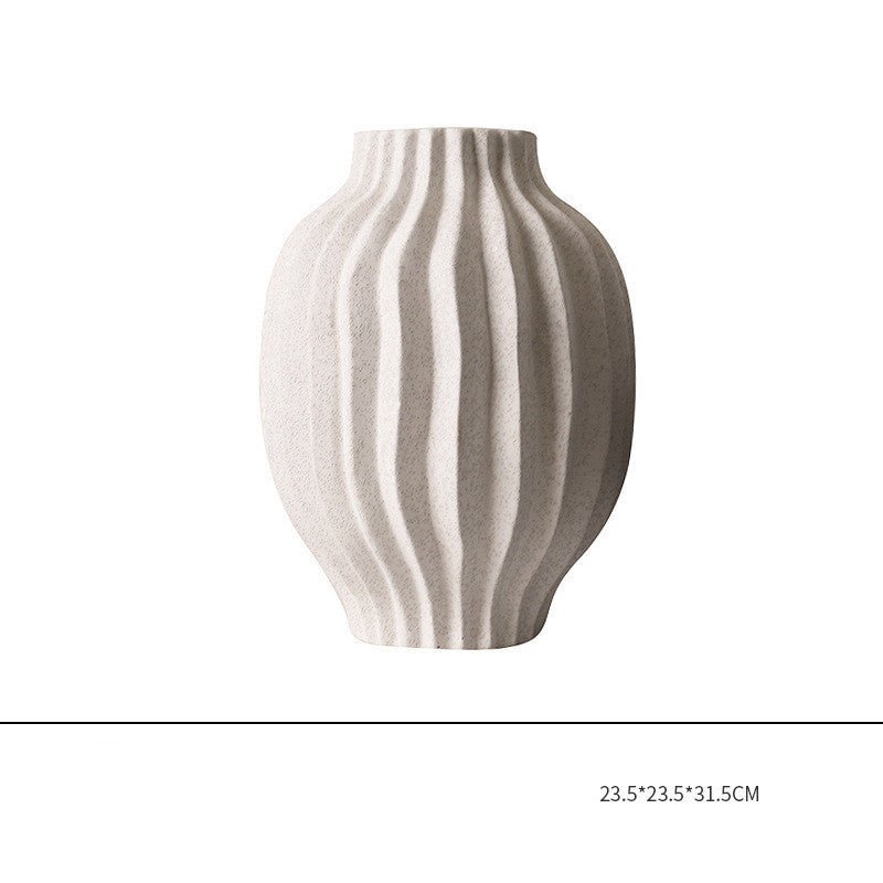 Nordic Minimalist Ceramic Creative Petal Vase Decoration - Hearth & Lume