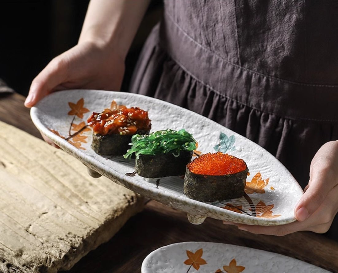 Creative Cuisine Sashimi Sushi Plate Ceramic Tableware - Hearth & Lume