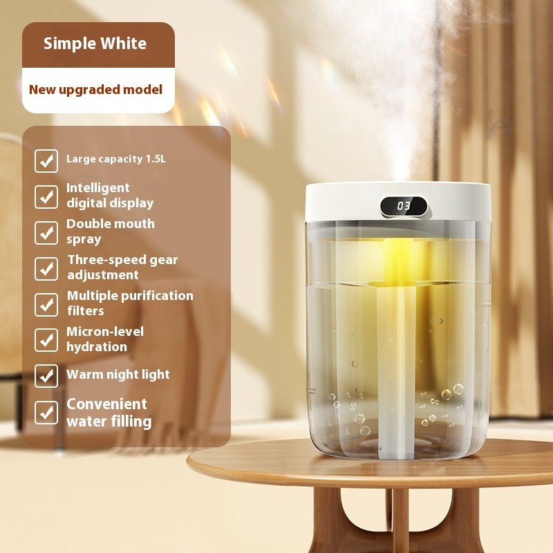 Usb Large Capacity Air Humidifying Double Spray Humidifier - Hearth & Lume