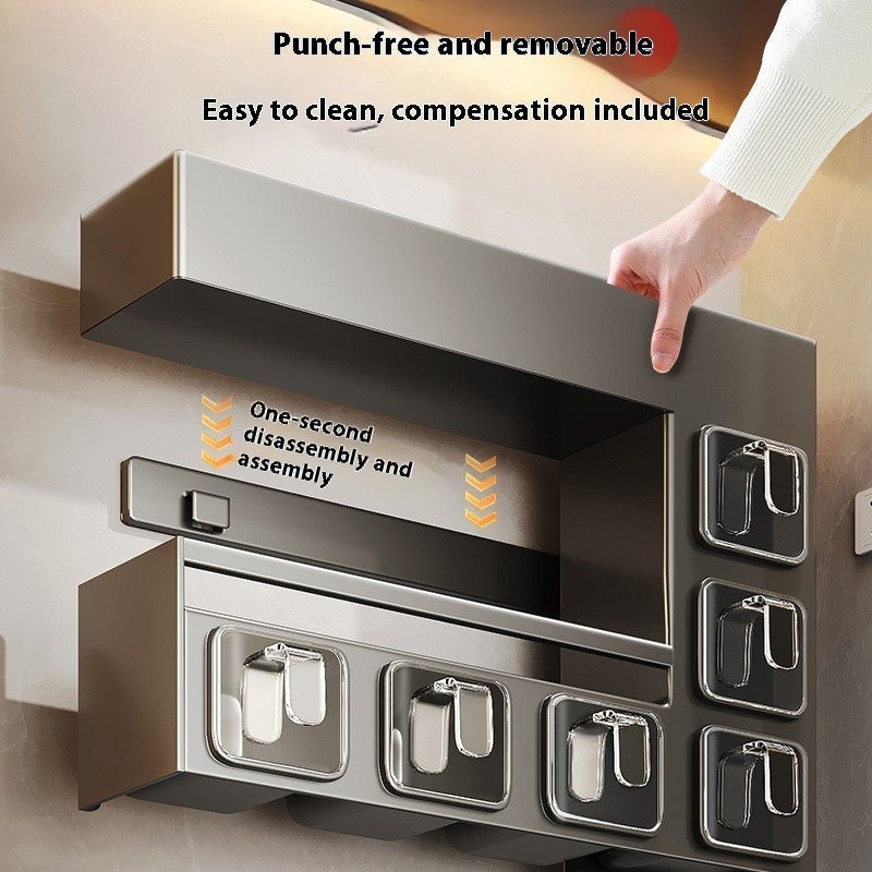 Q3Y Jiabangshou Kitchen Storage Rack Seasoning Box Multi - functional Bottle & Can Home Combination Set Wall Hanging Storage - Hearth & Lume