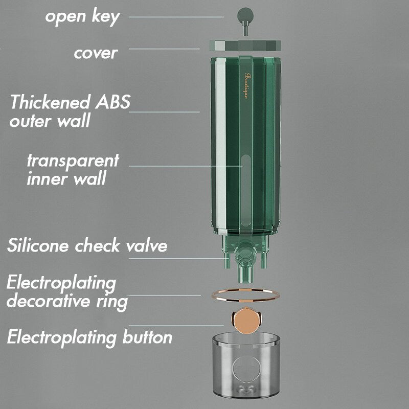 450ml Manual Wall Mounted Bathroom Liquid Soap Dispenser - Hearth & Lume