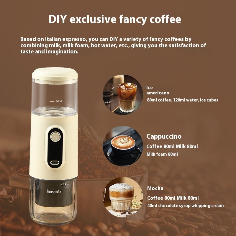 Wireless Portable Italian Coffee Machine for Outdoor Vehicle - mounted Home Use - Hearth & Lume