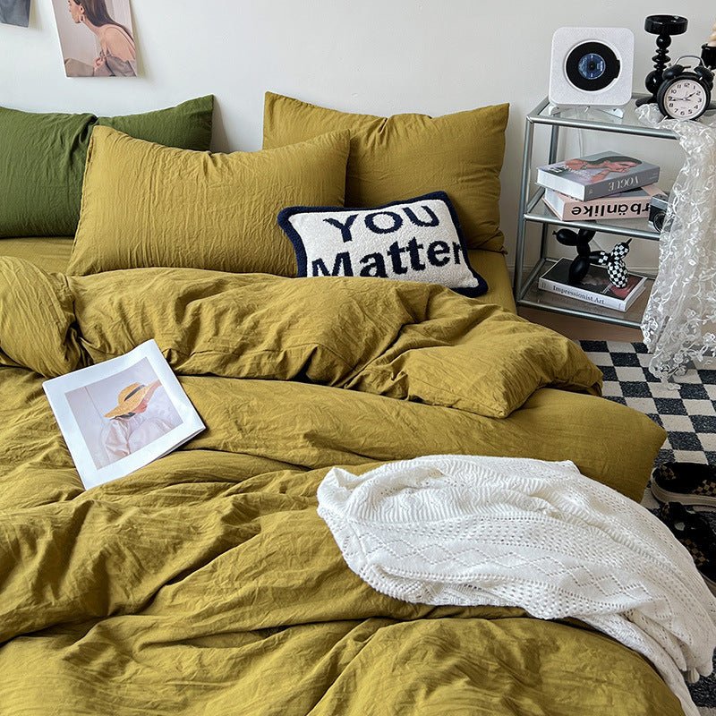 Super Soft Pleated Bed Sheet Quilt Cover - Hearth & Lume