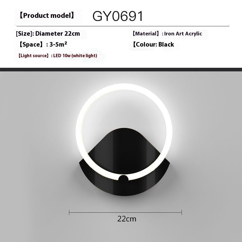 Creative Wall Lamp Simple Modern Bedroom Bedside Lamp - Hearth & Lume