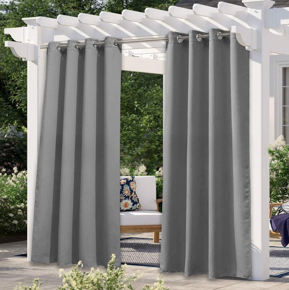 Solid Color Outdoor Waterproof And Sun Protection Shading Curtain - Hearth & Lume