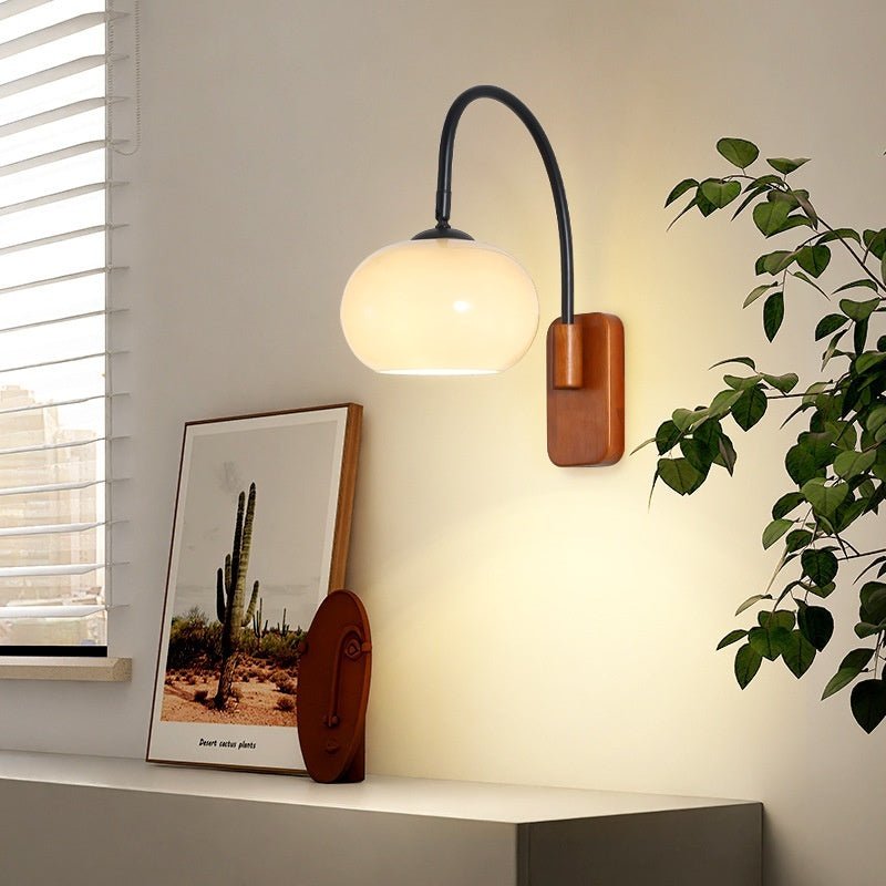 Bedside Wall Lamp Creative Retro Glass Wall LED Lamp - Hearth & Lume