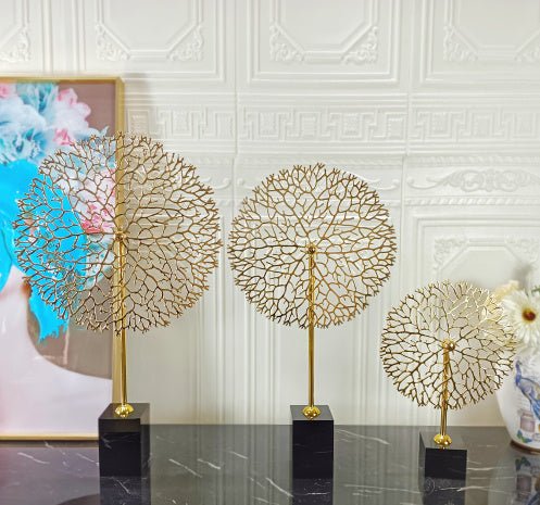 European Entry Lux Metal Sea Tree Coral Decoration Living Room Entrance Crafts Display - Hearth & Lume
