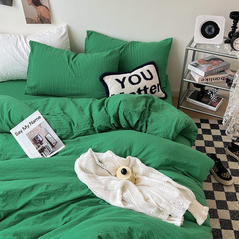 Super Soft Pleated Bed Sheet Quilt Cover - Hearth & Lume