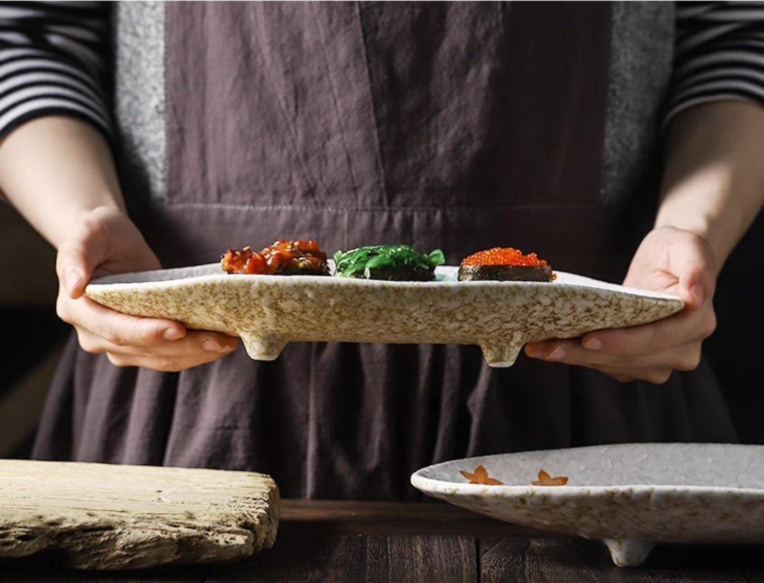 Creative Cuisine Sashimi Sushi Plate Ceramic Tableware - Hearth & Lume