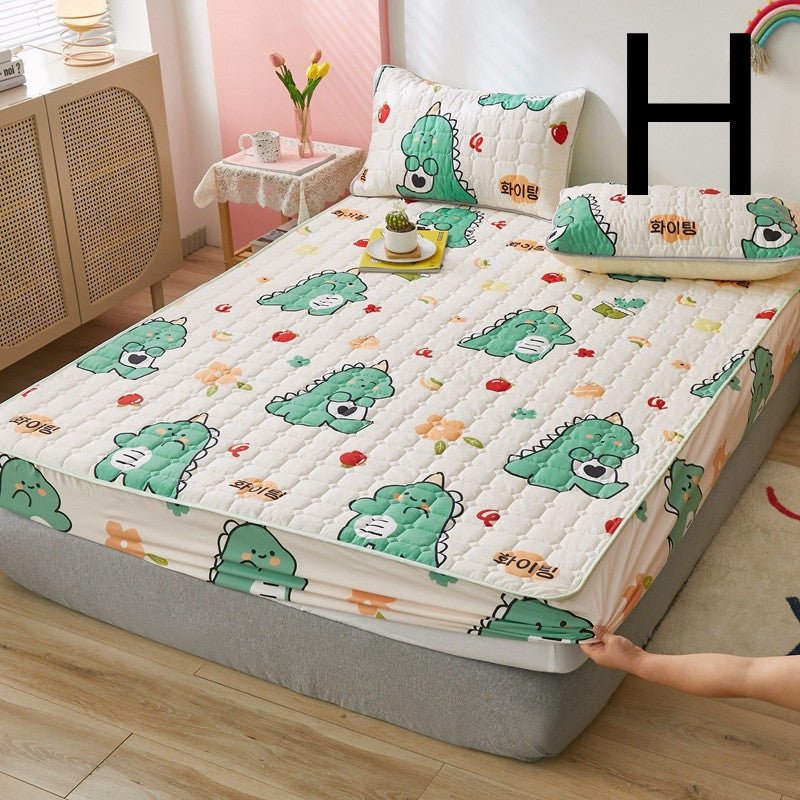 Padded Bed Sheet One - piece Waterproof Padded Non - slip Fixed Mattress Protector - Hearth & Lume