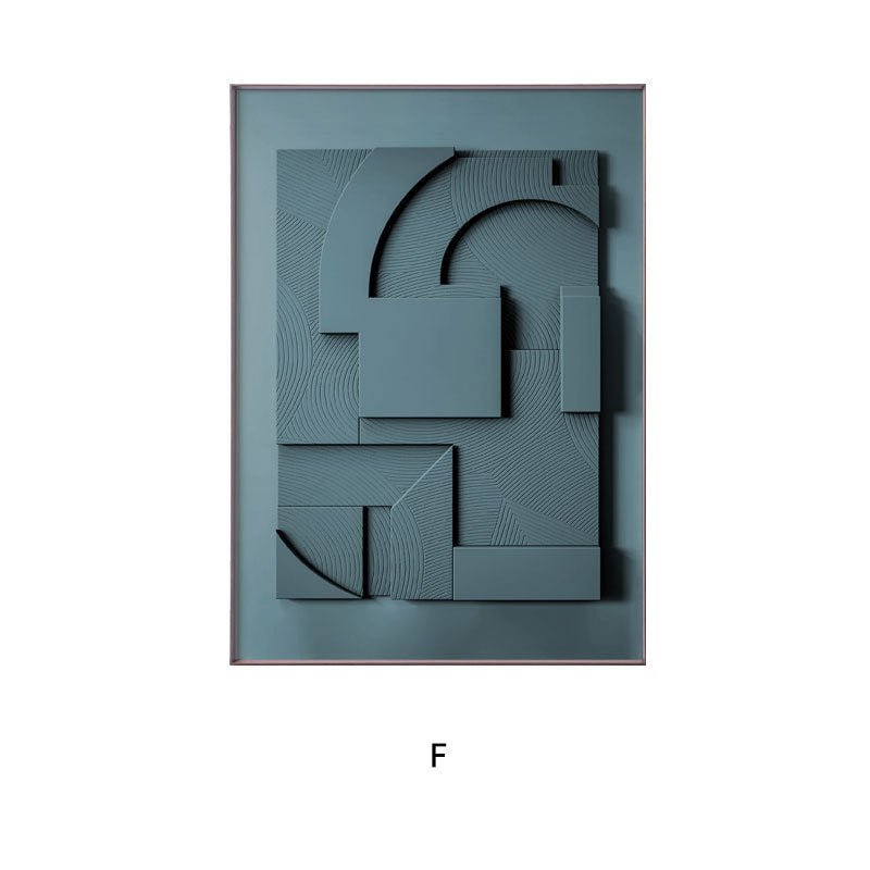 Three - dimensional Abstract Silent Style Geometric Morandi Hanging Painting - Hearth & Lume