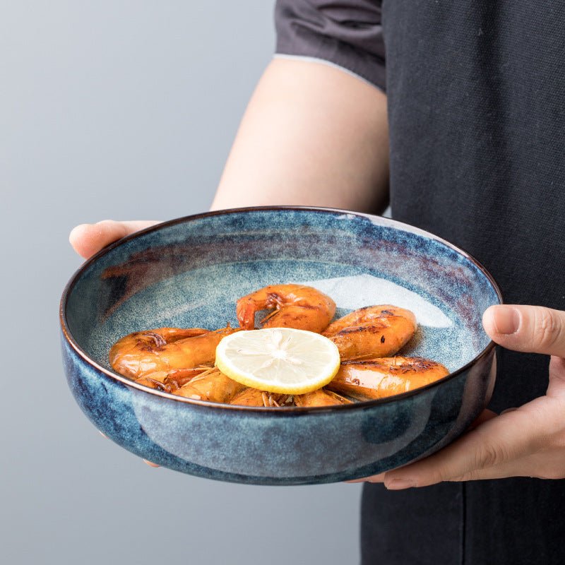 Nordic Creative Dishes Bowl Noodles Bowl Household Personalized Dish Deep Plate - Hearth & Lume