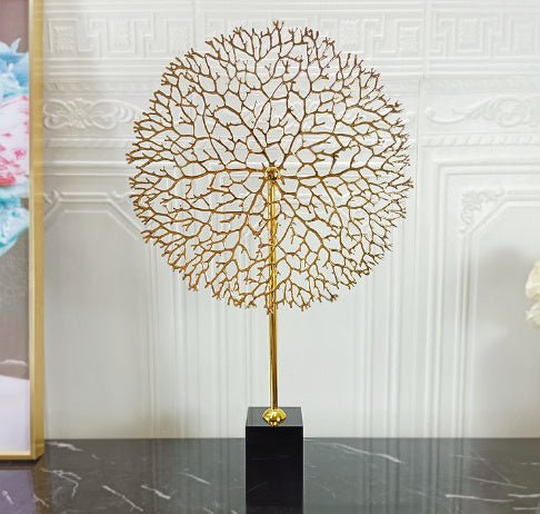 European Entry Lux Metal Sea Tree Coral Decoration Living Room Entrance Crafts Display - Hearth & Lume
