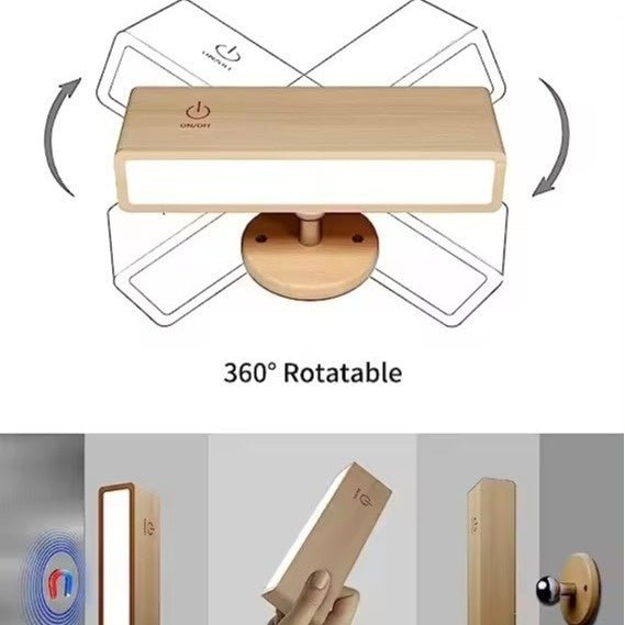 Creative Bedroom Minimalist Wooden Wall Lamp - Hearth & Lume
