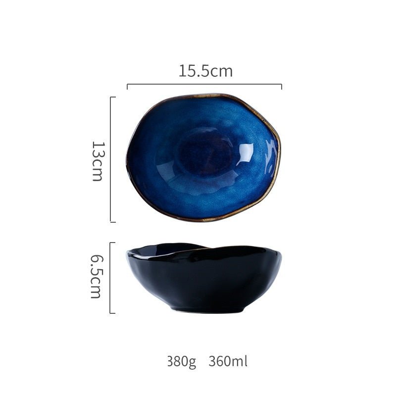 Western Dishes Household Ceramic Irregular Flat Plates - Hearth & Lume
