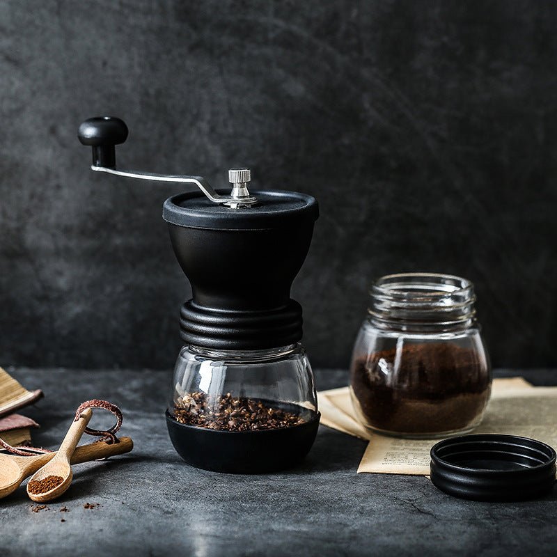 Household Portable Glass Hand - cranked Coffee Machine - Hearth & Lume