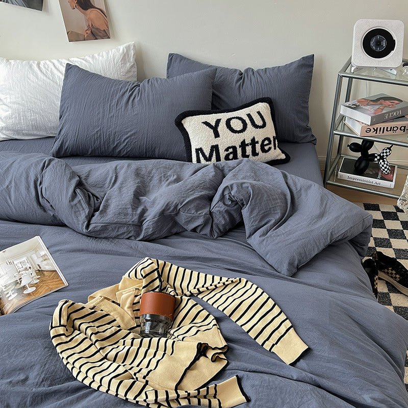 Super Soft Pleated Bed Sheet Quilt Cover - Hearth & Lume