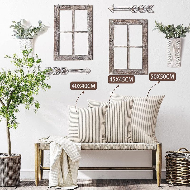 Modern Decorative Striped Canvas Pillow Cover Home Home Sofa Bedroom Cushion - Hearth & Lume
