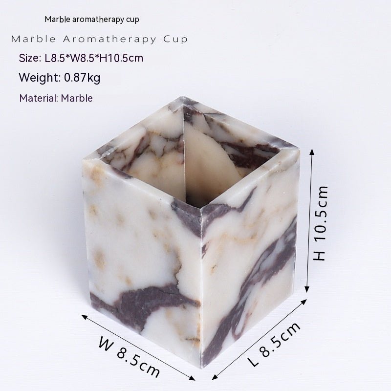 Marble Aromatherapy Candle Cup Container Candlestick Table Decorations - Hearth & Lume