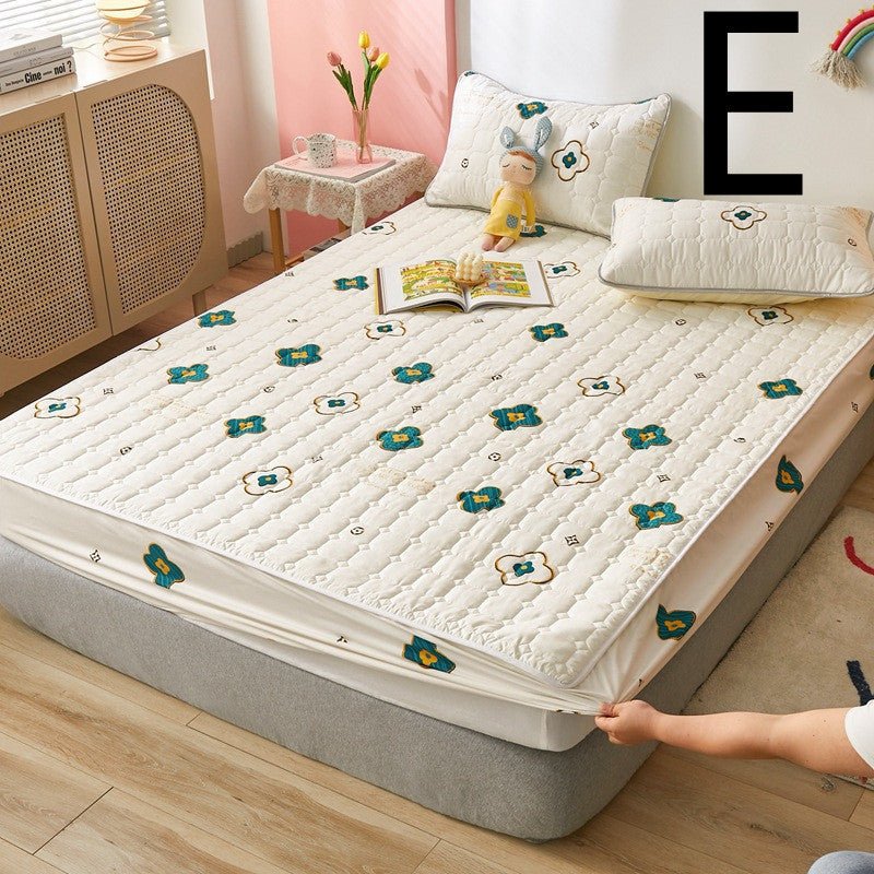 Padded Bed Sheet One - piece Waterproof Padded Non - slip Fixed Mattress Protector - Hearth & Lume