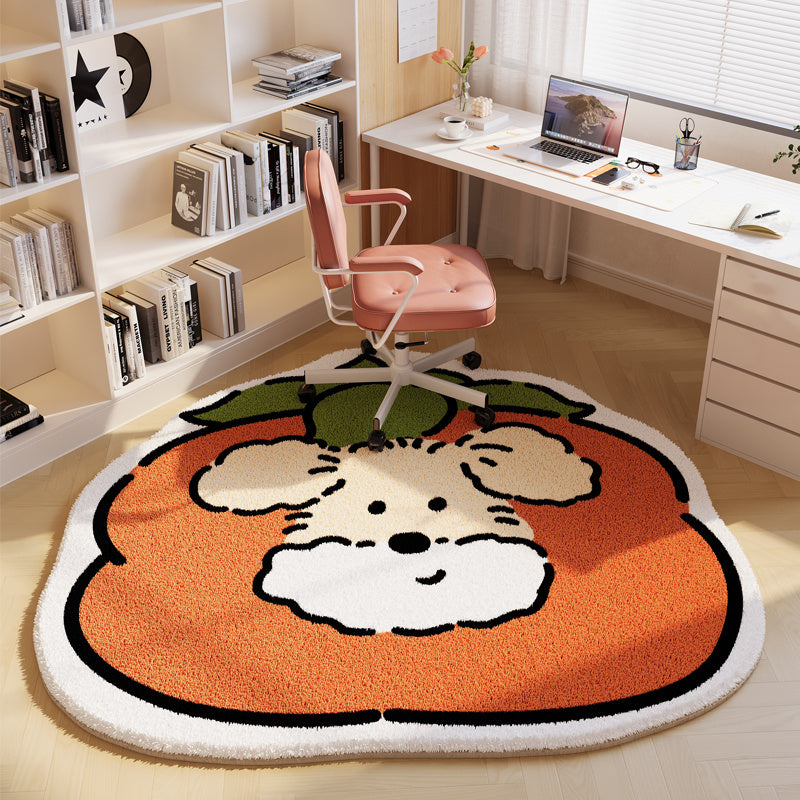Cartoon Circular Bedroom Carpet For Household Use