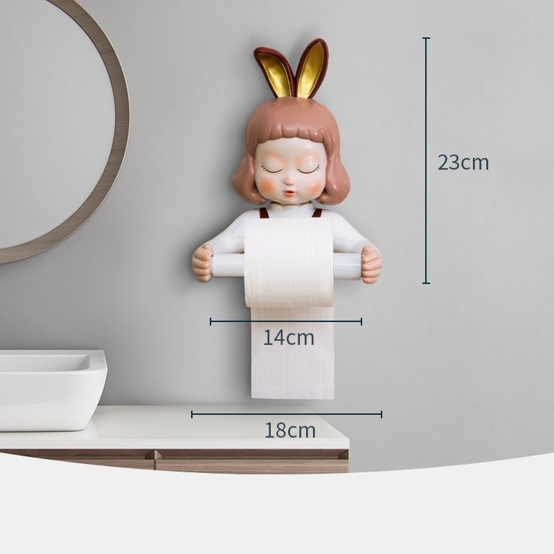 Wall - mounted Punch - free Creative Cartoon Cute Roll Paper Holder - Hearth & Lume