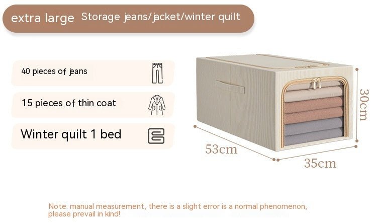 Visual Cotton And Linen Clothes Storage Box - Hearth & Lume