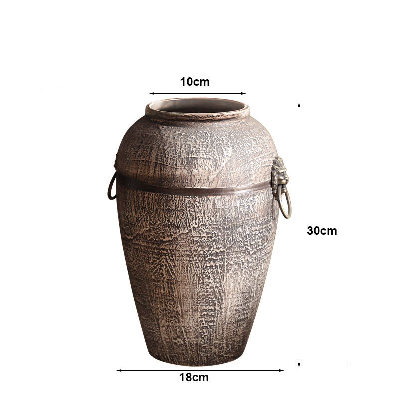 Simple Modern Retro Ceramic Dried Flower Vase - Hearth & Lume