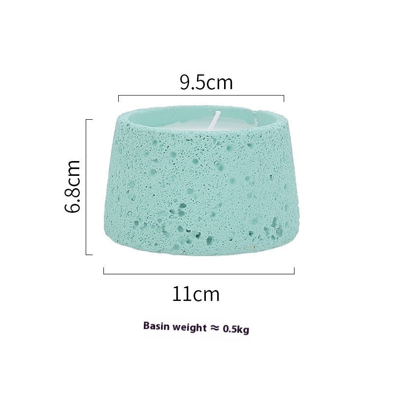 Home Decorative Crafts Candle Holder Cement Aromatherapy Candle Cup - Hearth & Lume