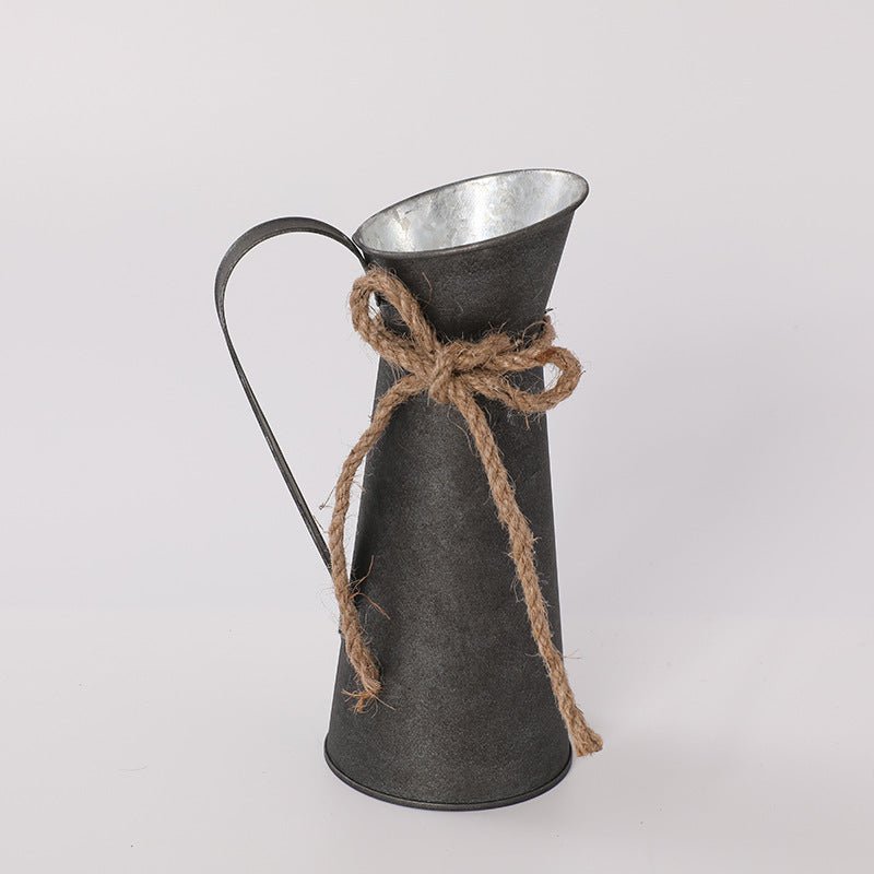 Retro Distressed Iron Sheet Creative Decoration Vase - Hearth & Lume