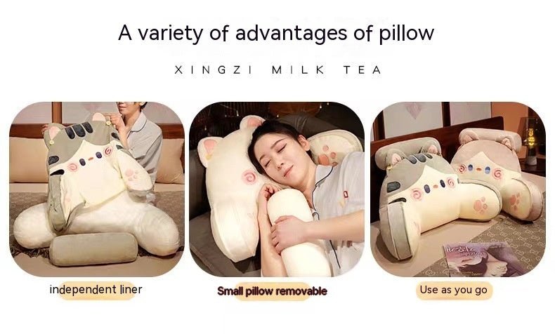 Bedside Soft Upholstery Big Backrest Waist Support Cushion Couch Pillow - Hearth & Lume