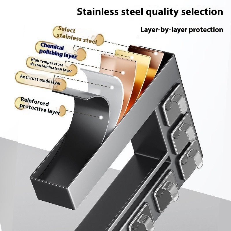 Q3Y Jiabangshou Kitchen Storage Rack Seasoning Box Multi - functional Bottle & Can Home Combination Set Wall Hanging Storage - Hearth & Lume