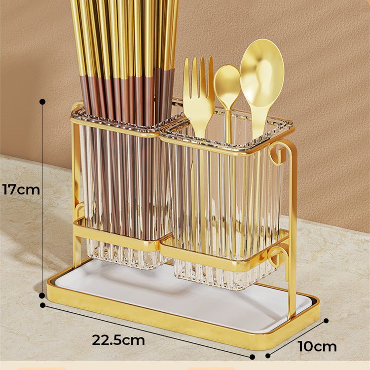 Draining Tube Wall - mounted Kitchen Rack Basket Chopsticks Cage - Hearth & Lume