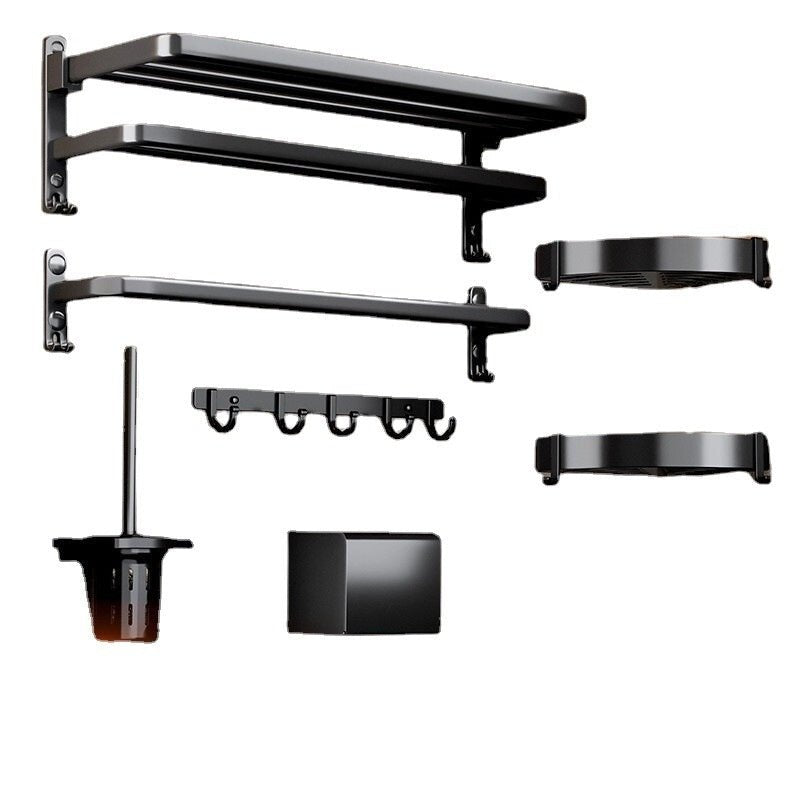 Towel Rack Black Bathroom Rack Bathroom Pendant - Hearth & Lume