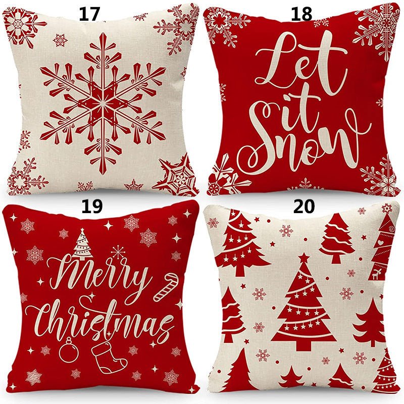 Christmas Fashion Minimalist Print Sofa Pillow Cover - Hearth & Lume