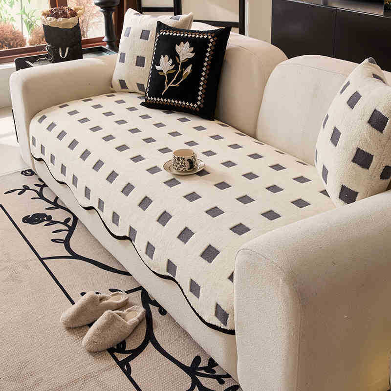 Winter Plush Sofa Cushion Non - slip Sofa Cushion - Hearth & Lume