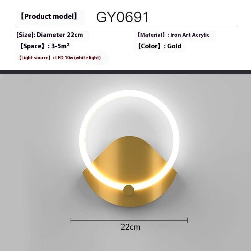 Creative Wall Lamp Simple Modern Bedroom Bedside Lamp - Hearth & Lume