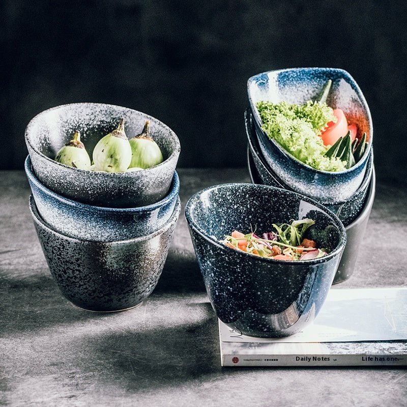 Household Salad Fruit Retro Creative Ceramic Oblique Bowl - Hearth & Lume