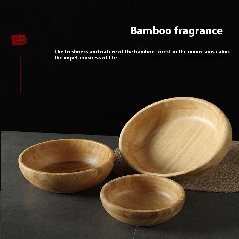 Wooden Dough Basin Thick Bamboo Bowl - Hearth & Lume