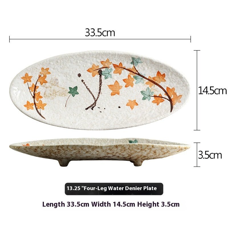 Creative Cuisine Sashimi Sushi Plate Ceramic Tableware - Hearth & Lume