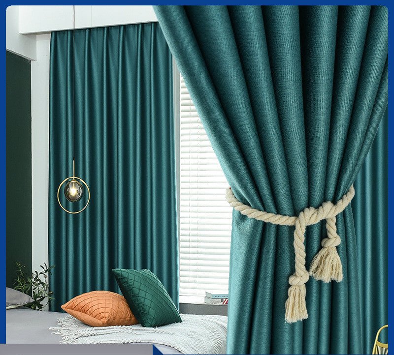 Thickening Double - sided Linen High Shading Jacquard Curtain - Hearth & Lume