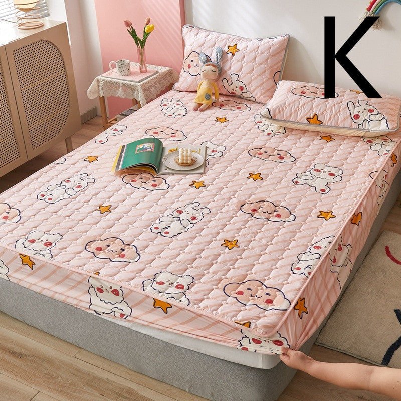 Padded Bed Sheet One - piece Waterproof Padded Non - slip Fixed Mattress Protector - Hearth & Lume