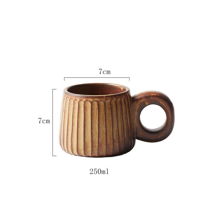 Stoneware Coffee Cup Creative Handmade Retro - Hearth & Lume