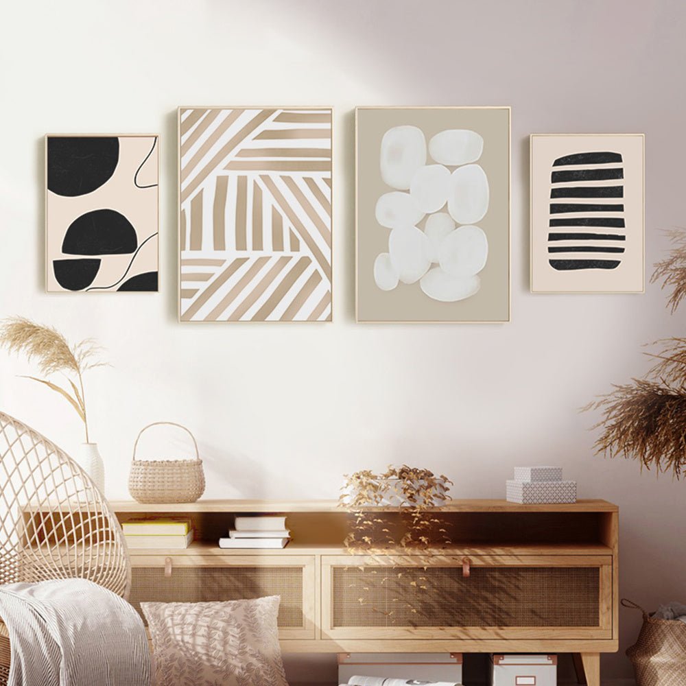 Geometric Shapes Wall Poster Room Decor Luxury Picture Canvas - Hearth & Lume