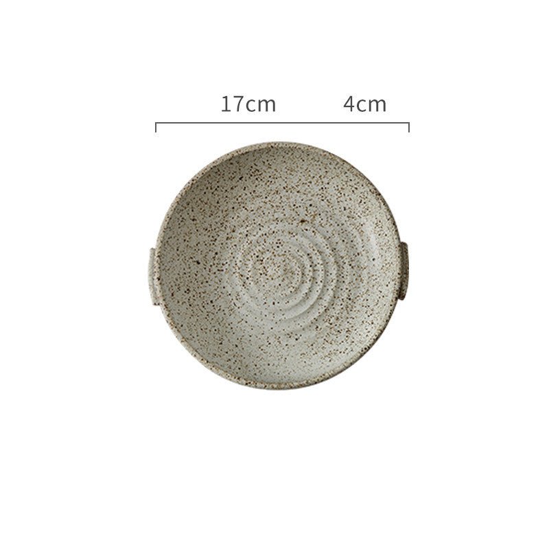 Japanese Binaural Plate Handmade Stoneware Cutlery Set - Hearth & Lume