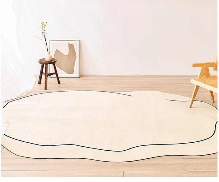 Japanese Minimalist Living Room Cashmere Carpet - Hearth & Lume